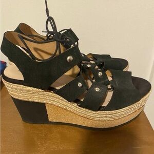 Kanna Black Espadrille Sandals